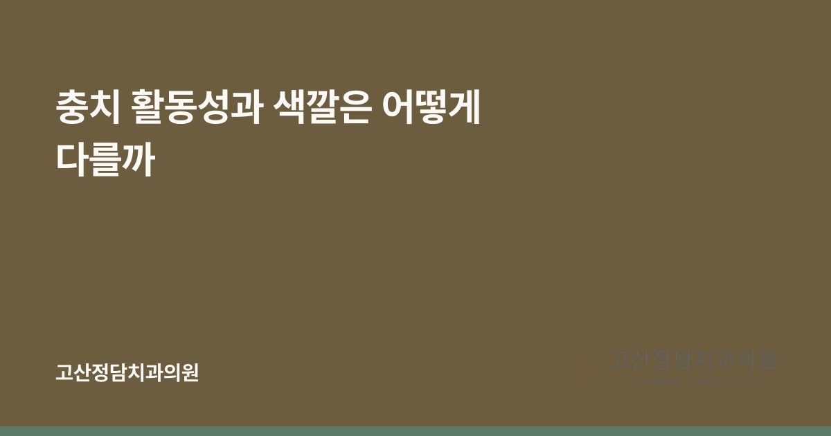 충치 활동성과 색깔은 어떻게 다를까