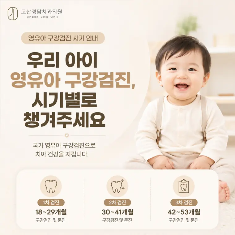 의정부치과 고산동 소아치료 및 영유아 구강검진 시기 안내